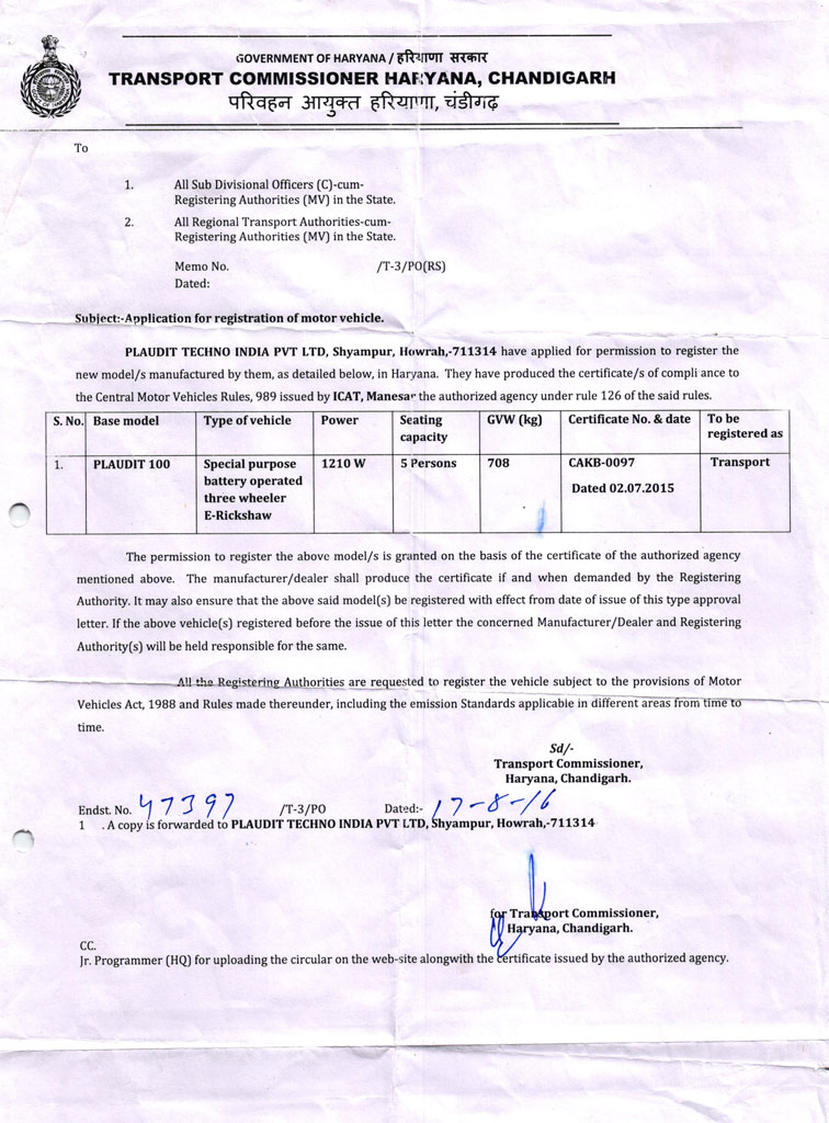 Plaudit-NOC-OF-Haryana,-Chandigarh